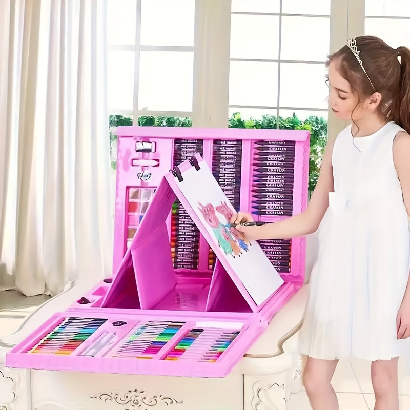 208-Piece Art Kit with Paint Box – Includes Colored Pencils, Markers, Watercolors