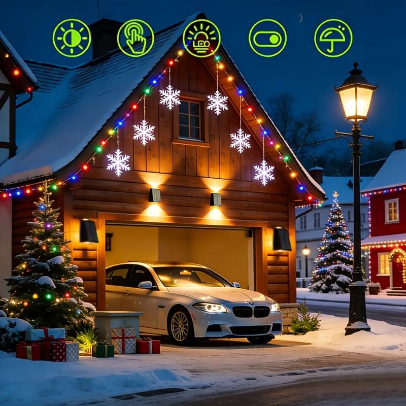 4-Pack Solar Wall Lights for Up and Down Illumination