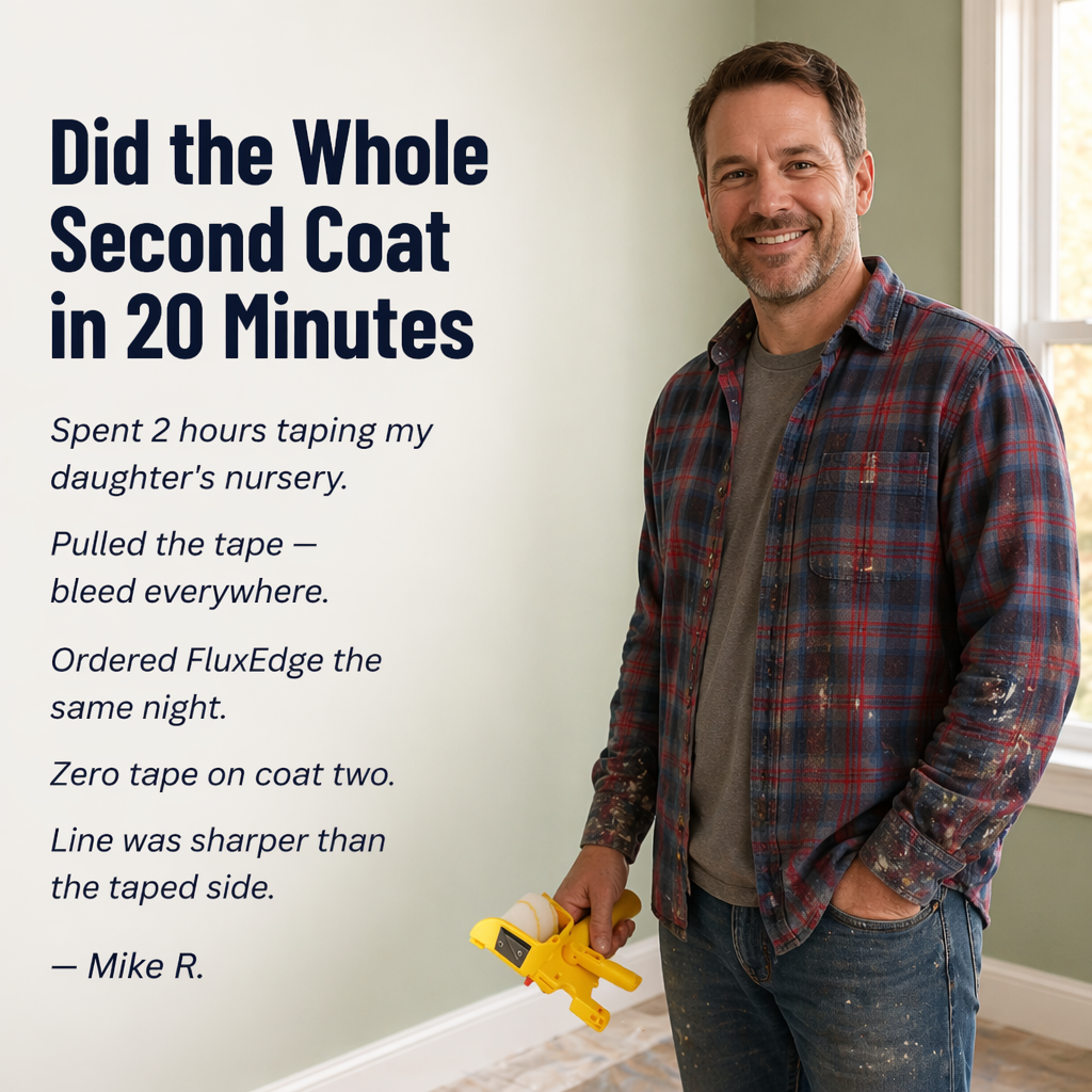 FluxEdge™ Paint Edger — Create Crisp Lines Without Tape, Drips, or Cleanup