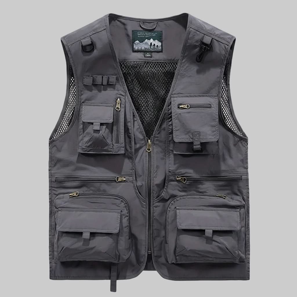 Outdoor Casual Vest with Zippered Pockets for Convenience