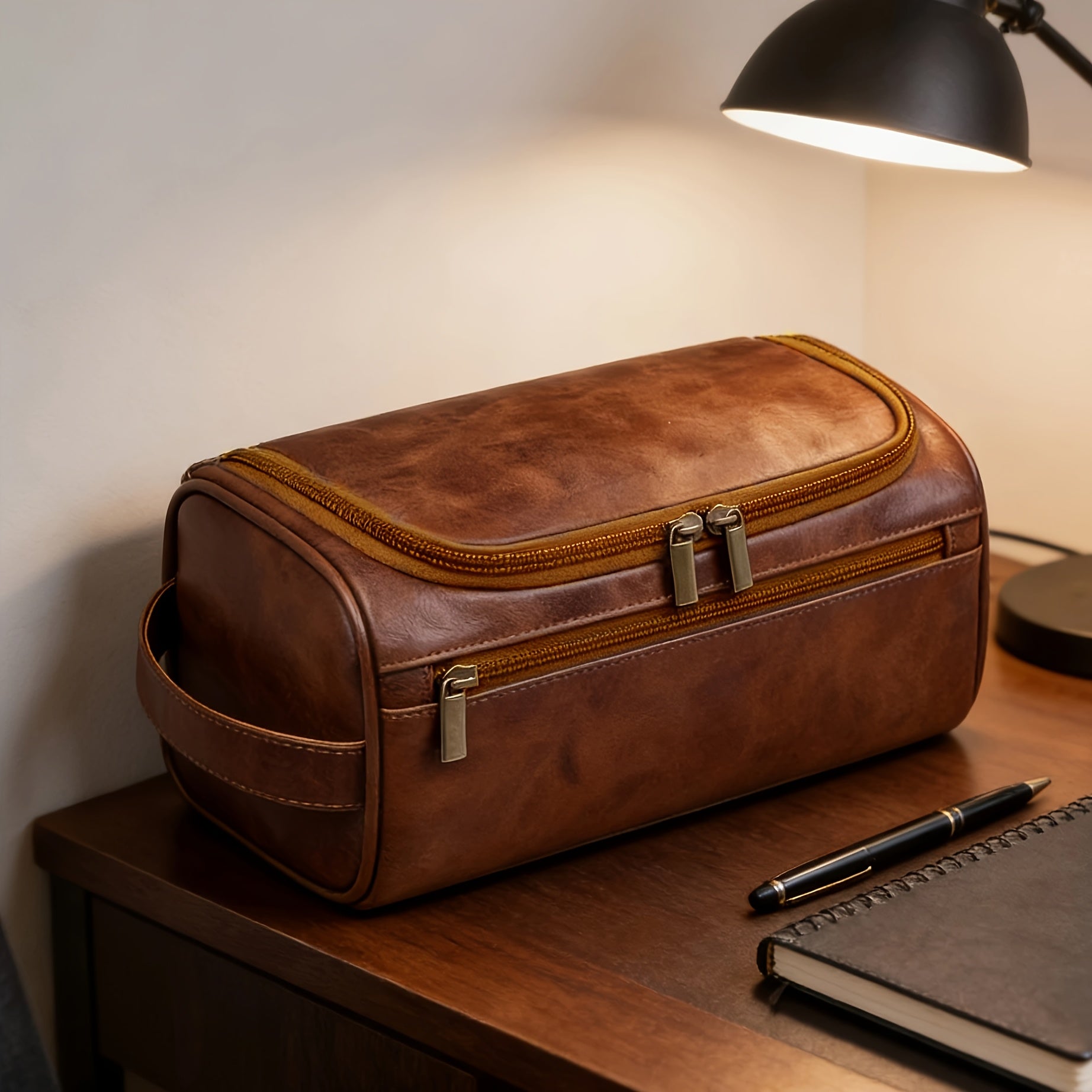 HeritageCraft - Classic Leather Briefcase & Travel Organizer