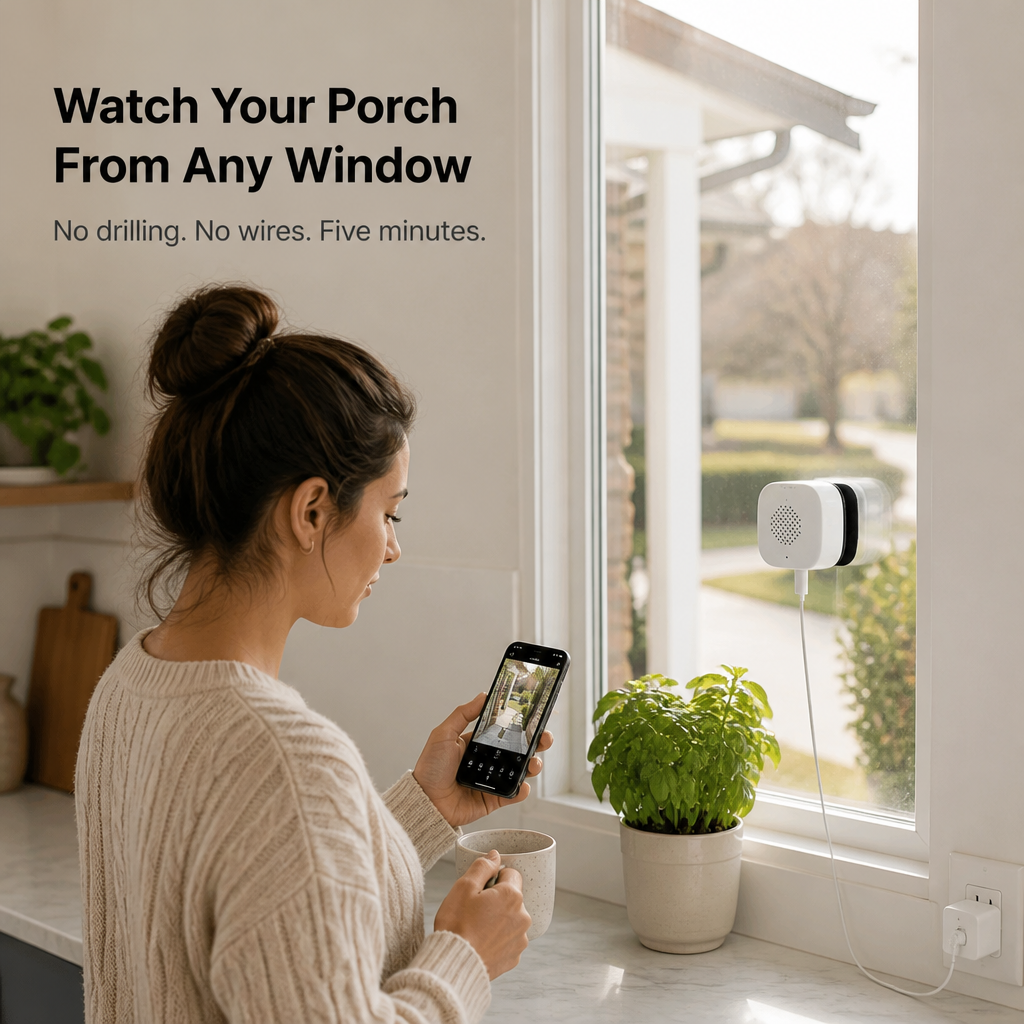 VigilanceEye™ — Mount on Any Window and Monitor Your Porch in 5 Minutes