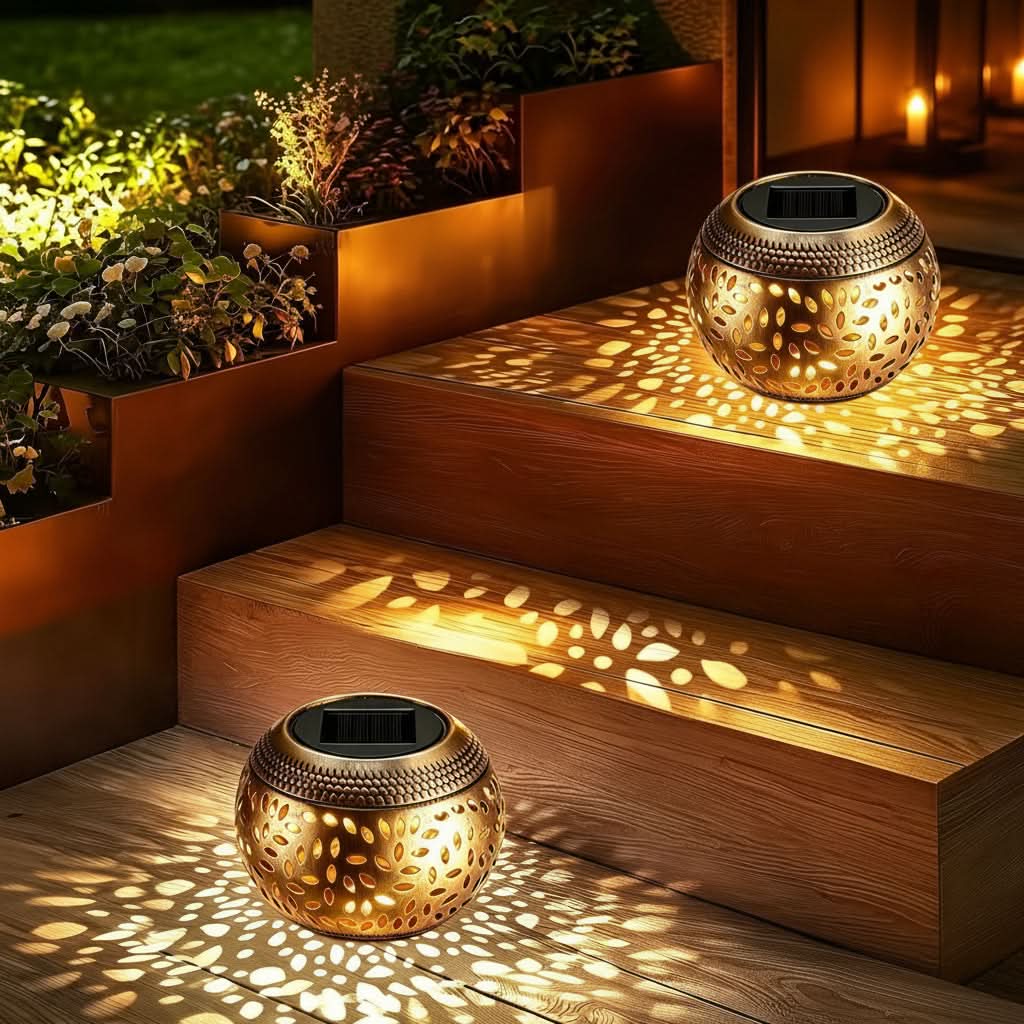 Outdoor Metal Table Lamp with Solar Power