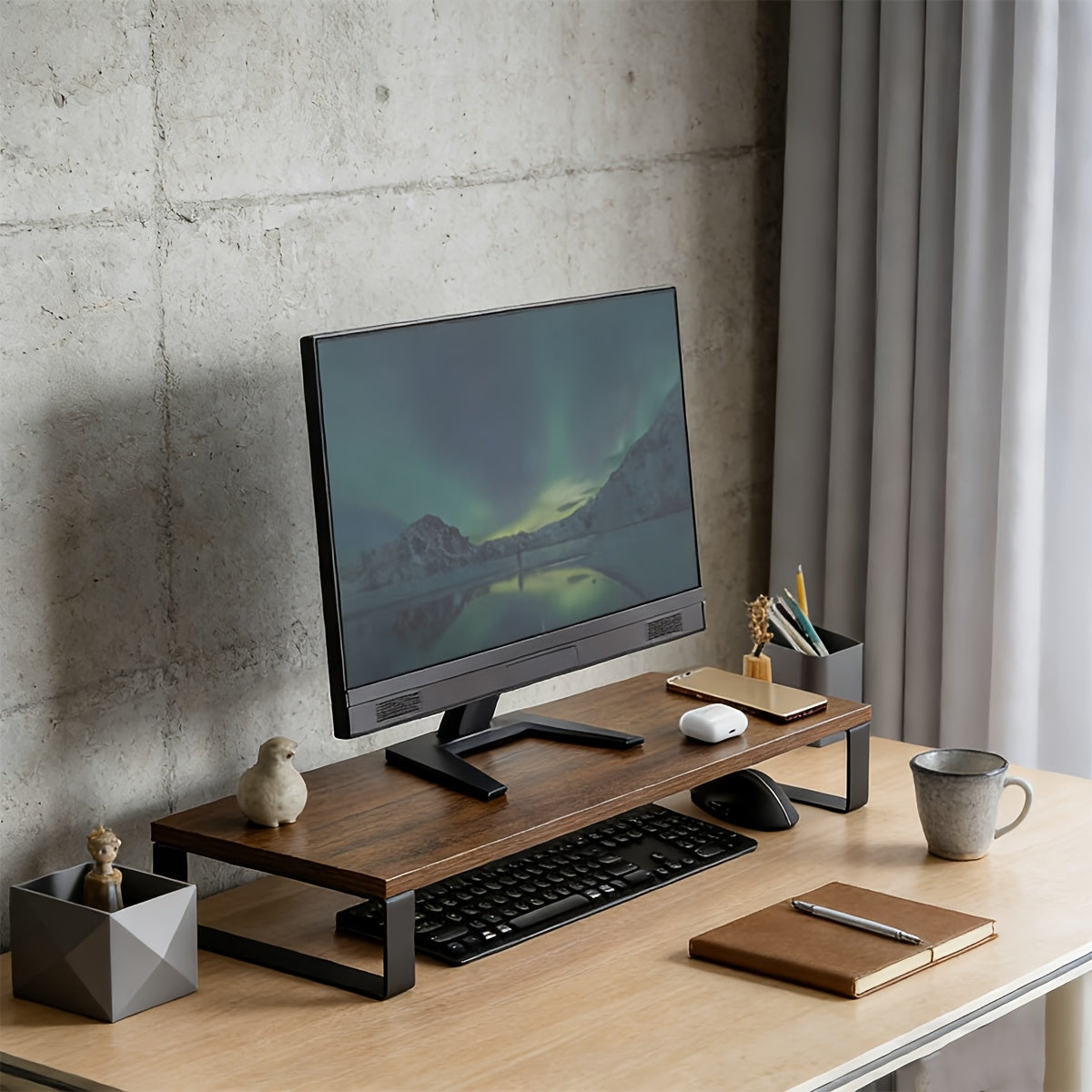 ErgoLift – Portable Wooden Laptop & Tablet Stand for Comfort