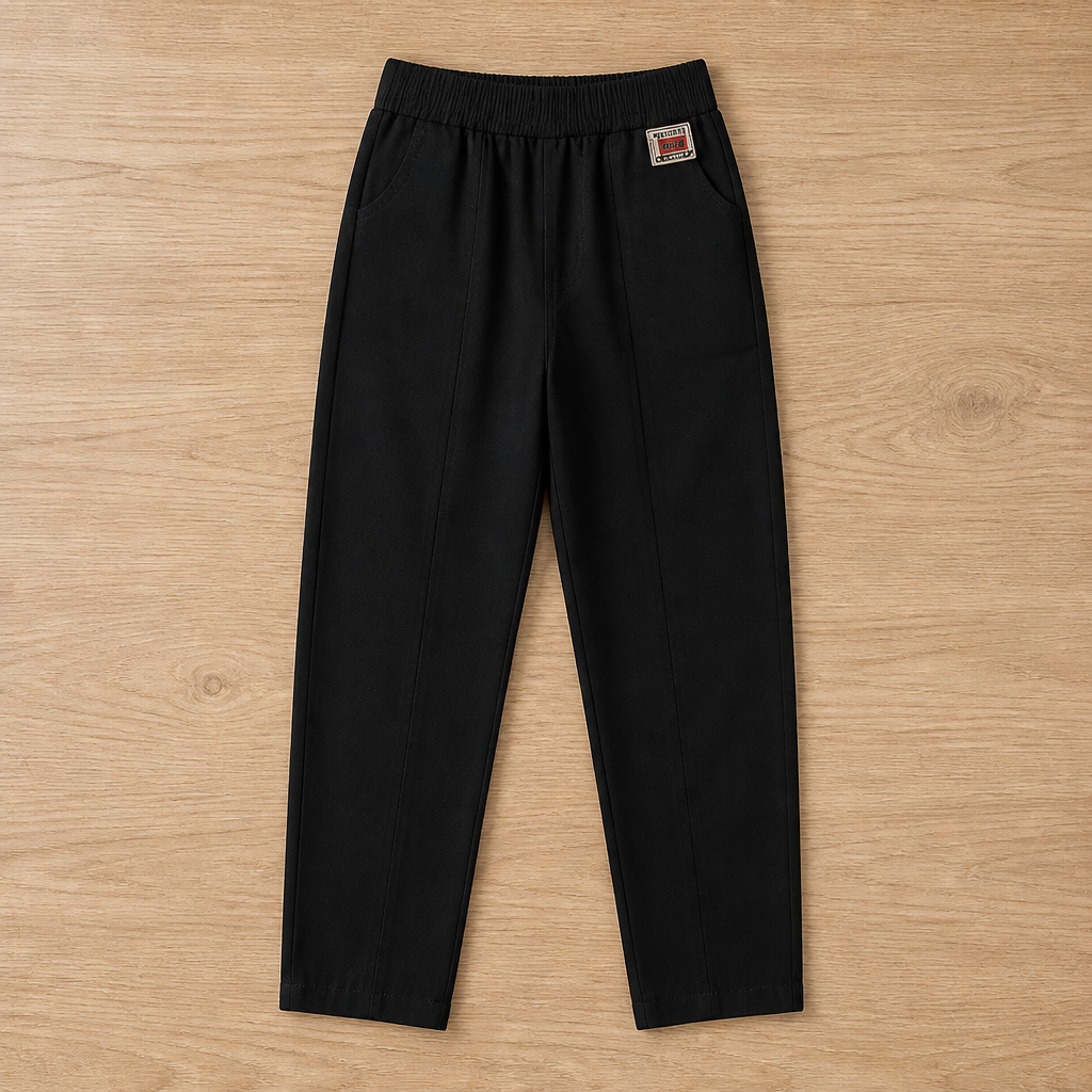 VeloraEase™ – Relaxed Tapered Cotton Pants with Elastic Comfort Waist