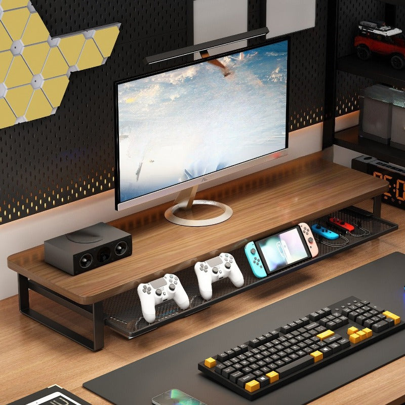 Elevate Your Space - Dual-Layer Desk Organizer with Storage