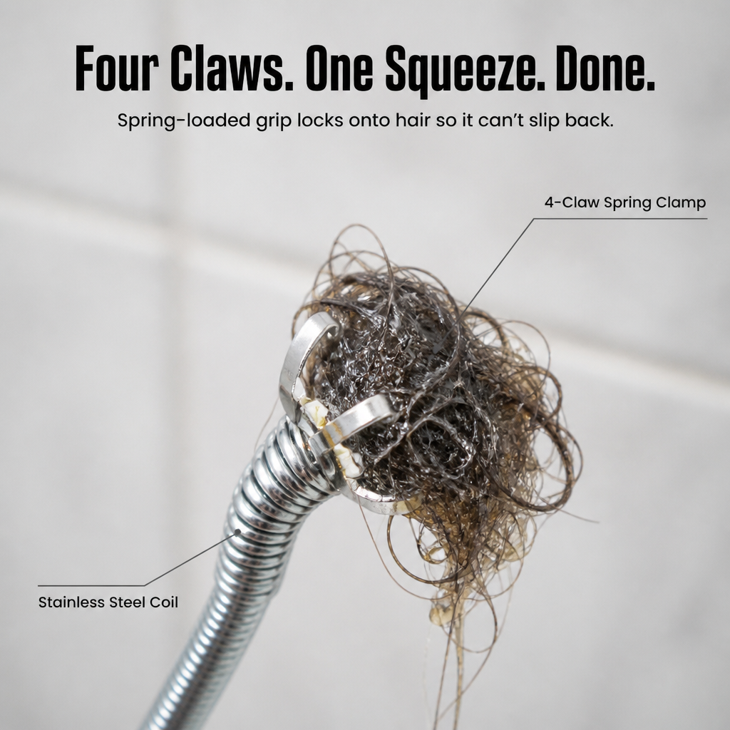 ClingClaw™ — Extract The Hairball Drano And Plumbers Can't Access