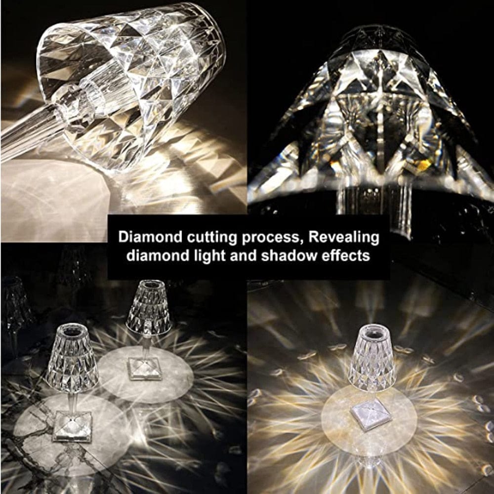 LED Crystal Glass Table Lamp