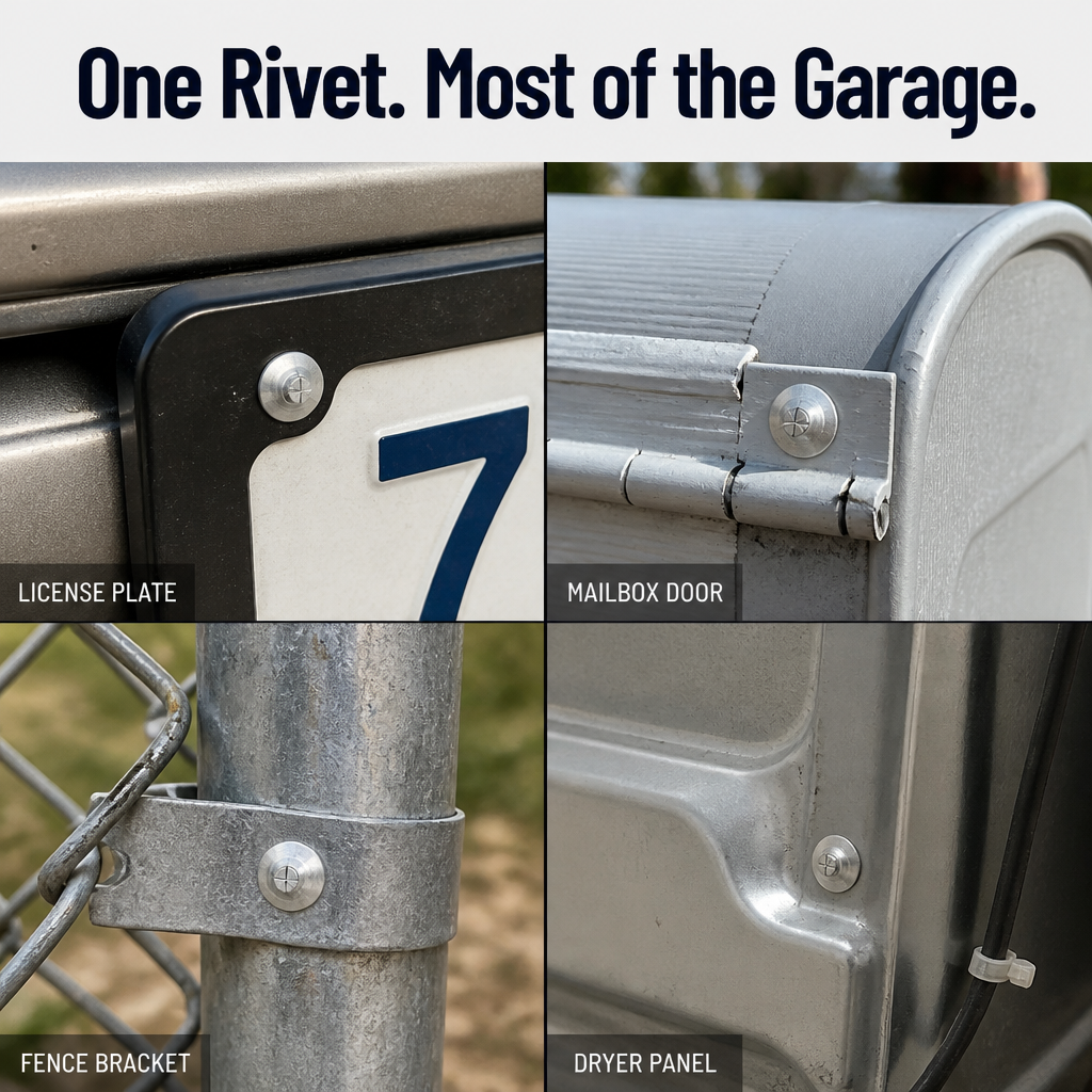 IronClench™ Hammer Rivets — One Tap Locks Repairs Tight, Fast, and Forever