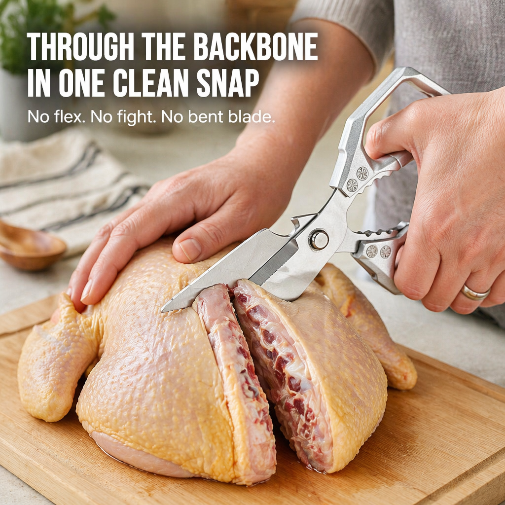 SharpEdgePro™ — Cut Through Chicken Bones, Shells & Herbs in a Flash
