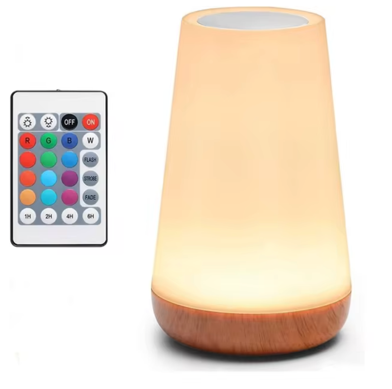 LumiSleep - Wireless USB Rechargeable Bedside Lamp with Touch Dimming (Includes 13 Colors + Remote Control)