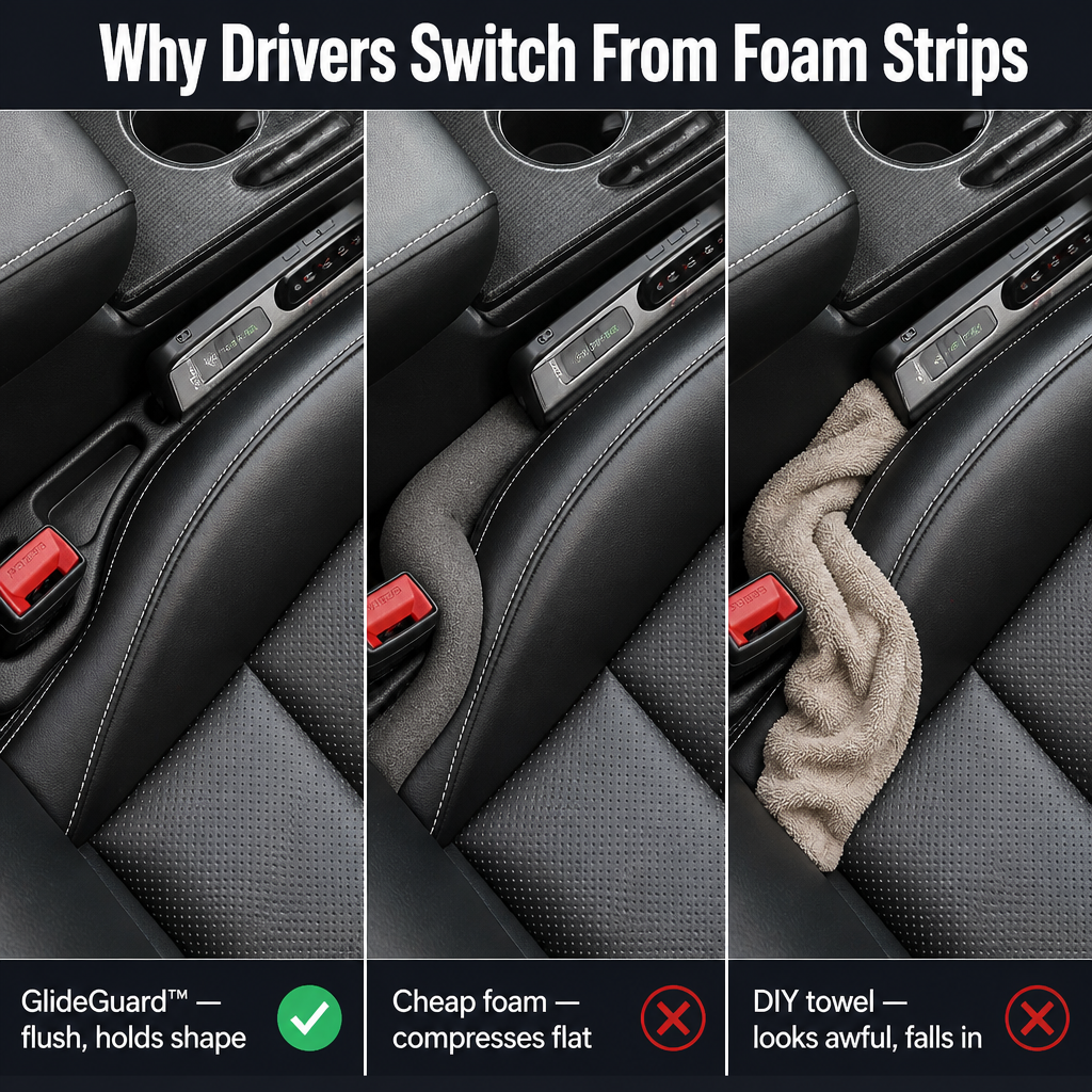 GlideGuard™ — Seal the Seat Gap That Devours Your Phone, Keys & Coins