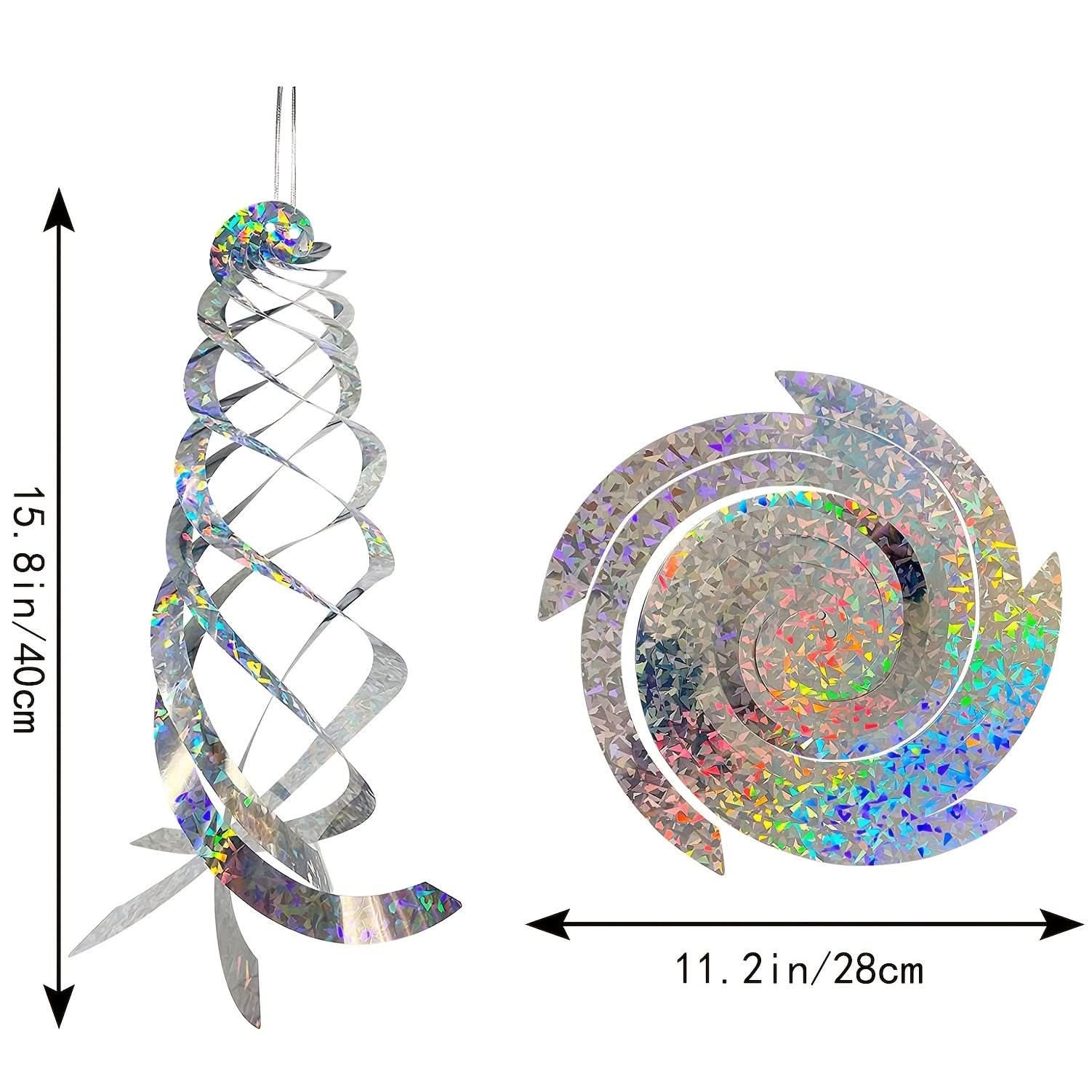 Reflective Bird Spiral Decorations for Garden and Yard Safety