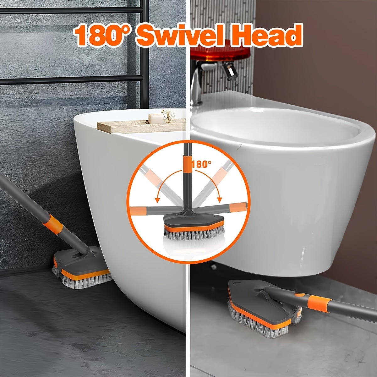 CleanMaster Pro - Versatile Detachable Brush for Tiles & Floors