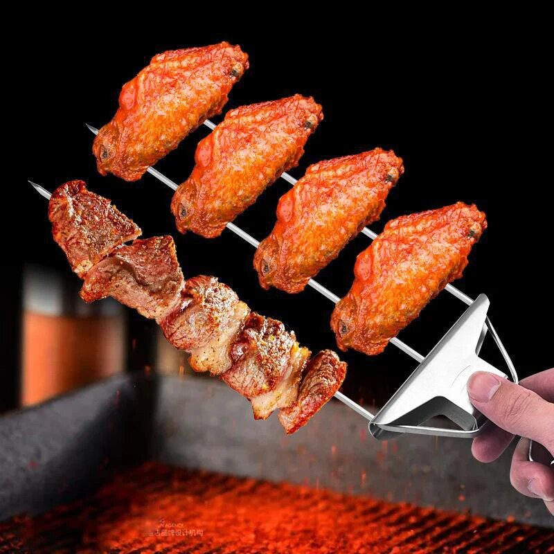 FlameFlex™ 3-in-1 Skewers — Lock in Juicy Flavor and Grill Like a Pro Every Time
