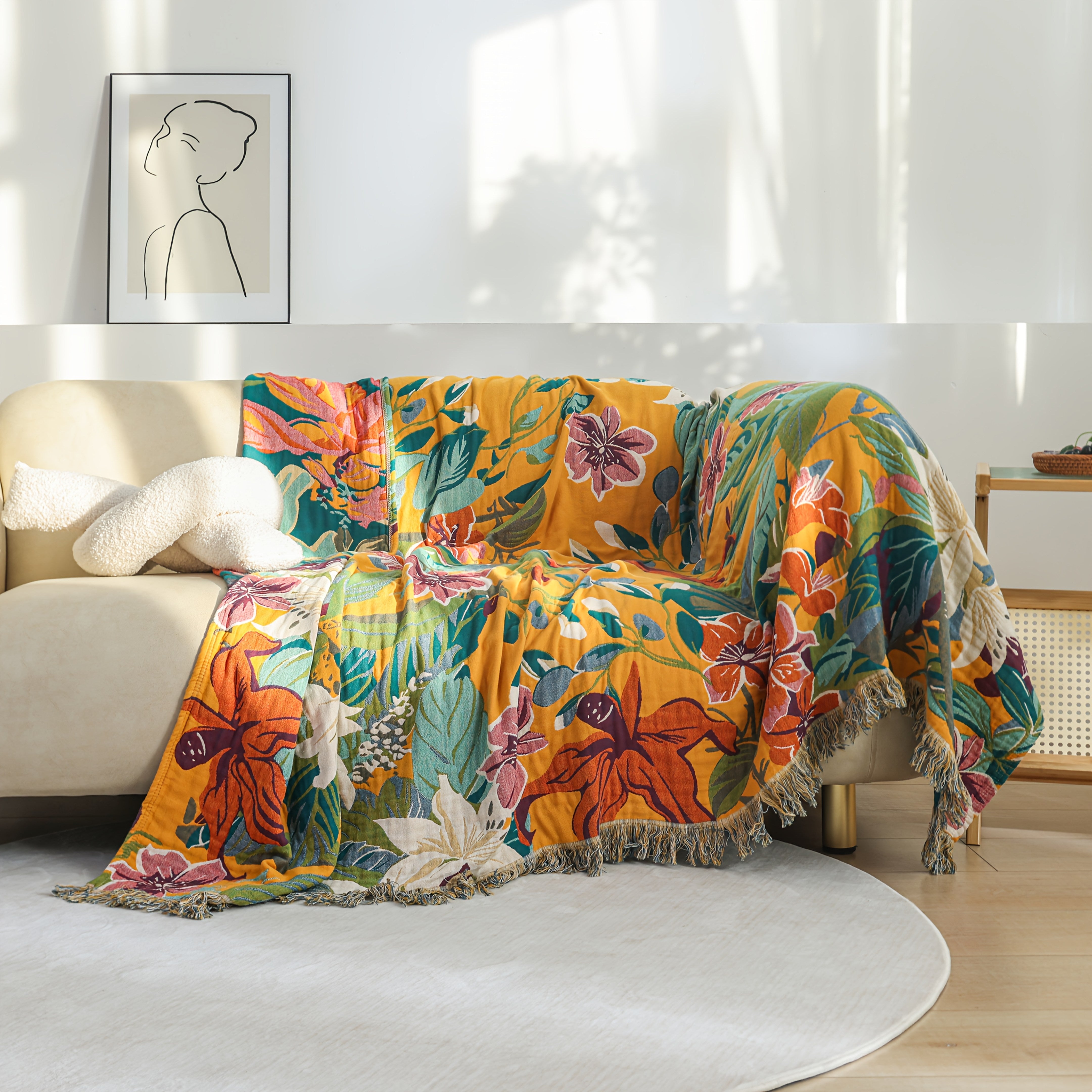SerenityWeave – Lightweight Cotton Blanket for Refreshing Sleep