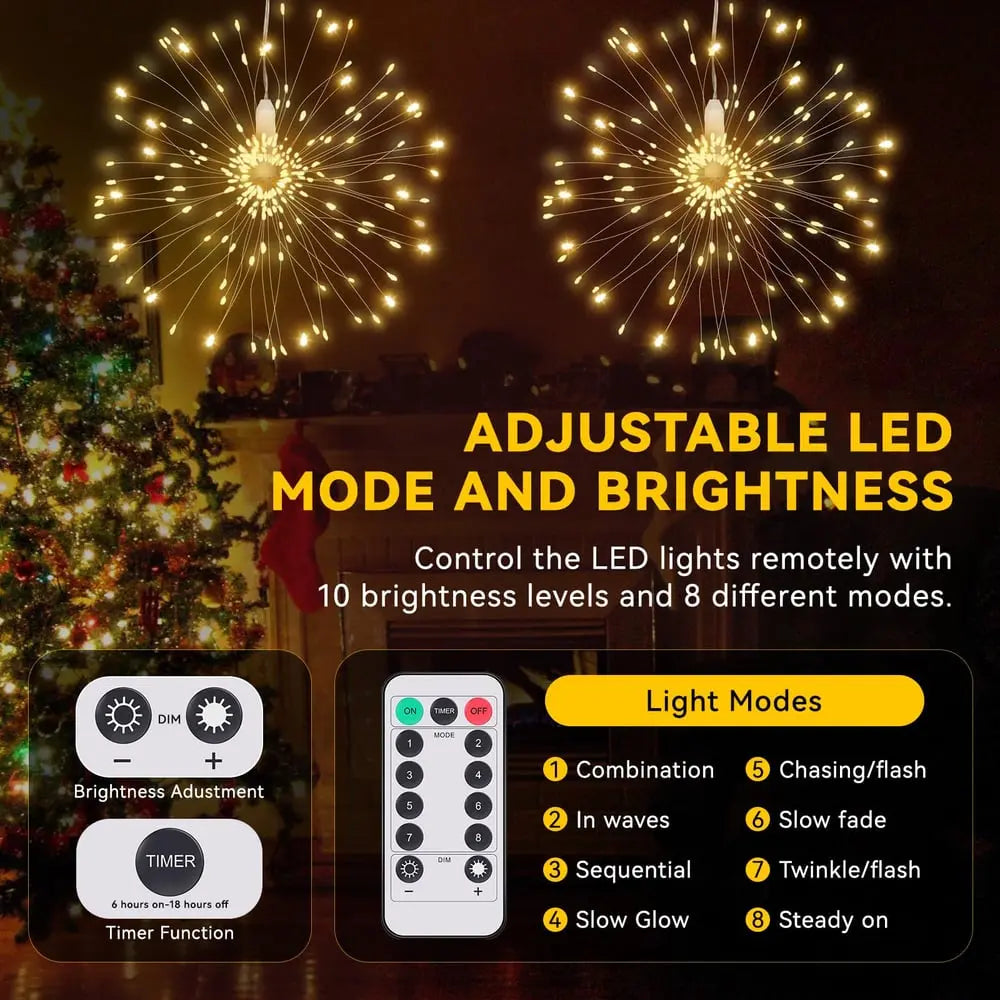 Starburst String Lights Set of 3 — Turns Your Space into a Stunning Light Display