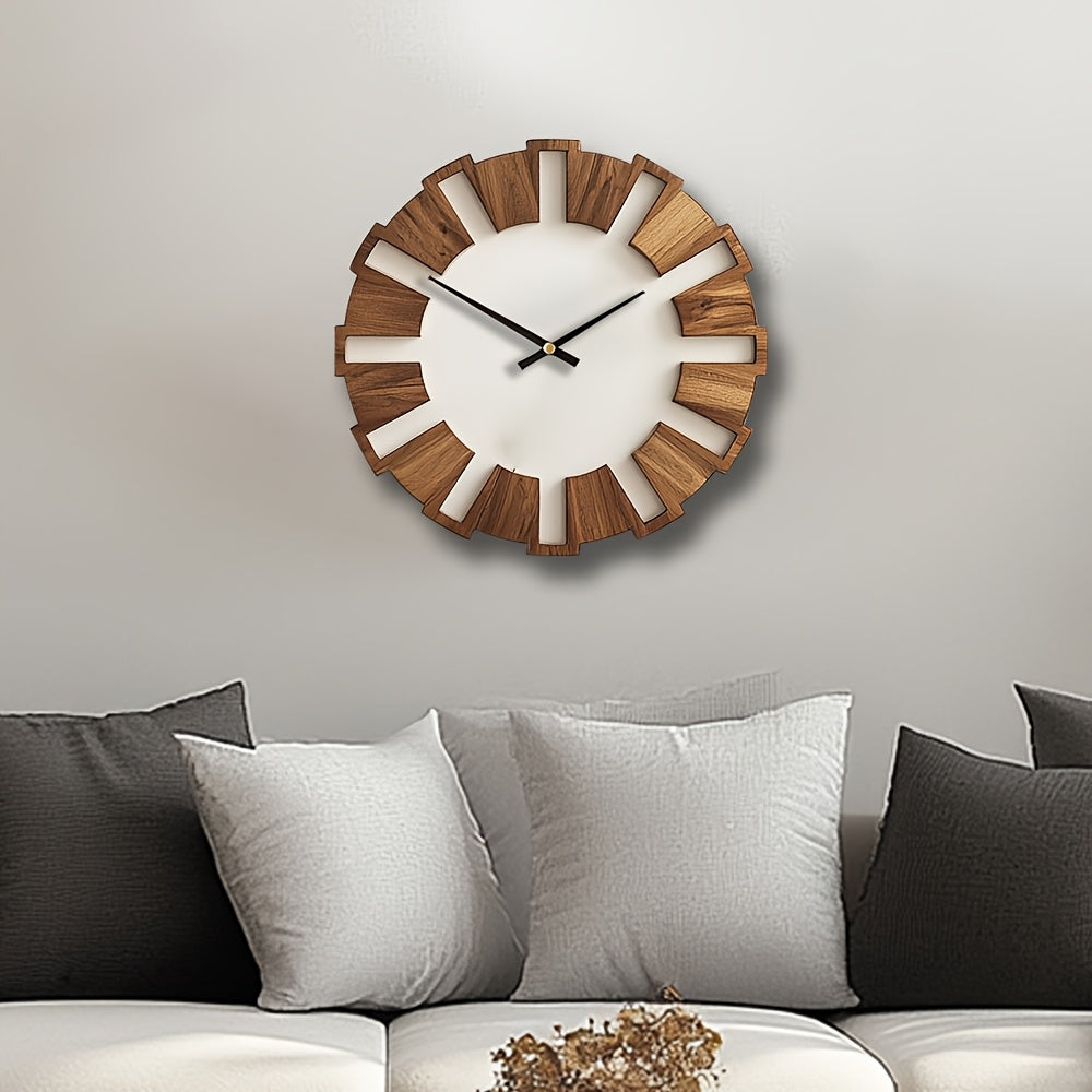 Heritage Harmony – Elegant Wooden Wall Clock for Every Space