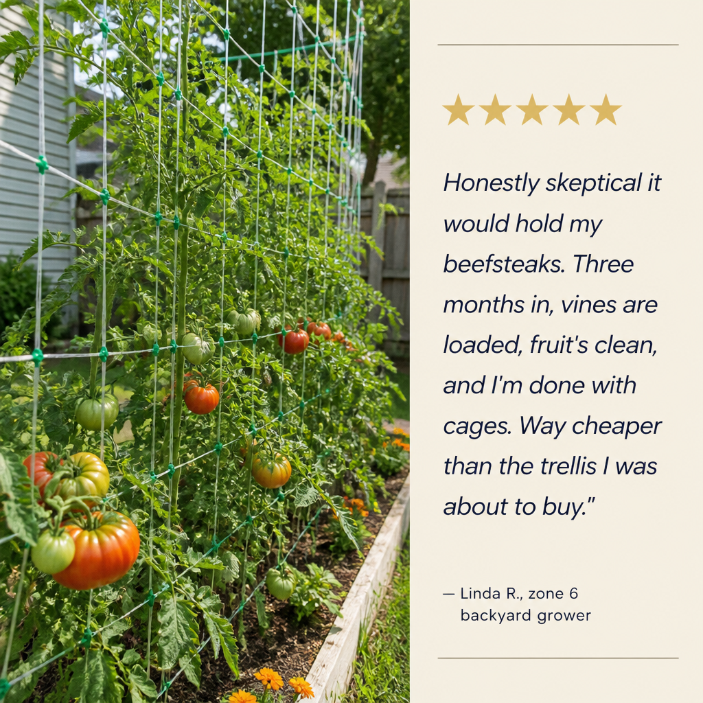 SkyRiseGrid™ — Double Your Yield in Half the Garden Room