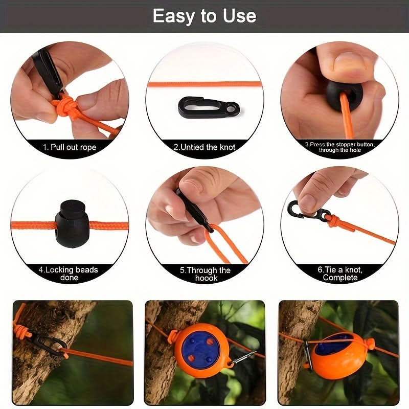 Adjustable Clothesline Rope for Camping and Outdoor Travel