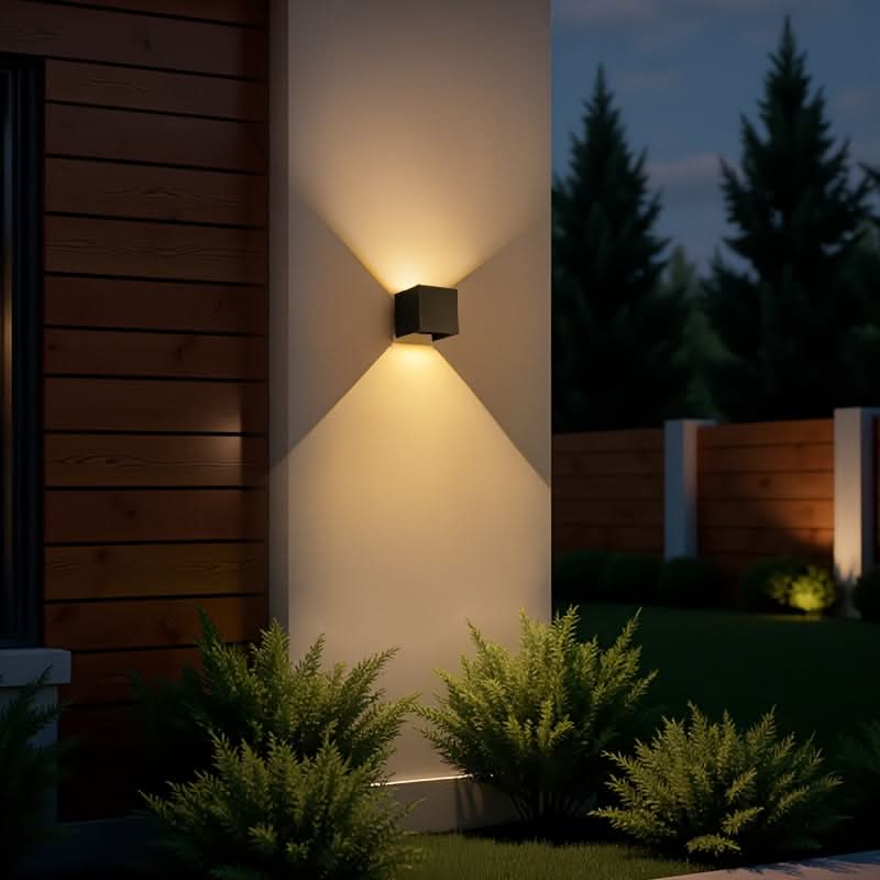 Square Outdoor Wall Light - Vertical and Horizontal Design