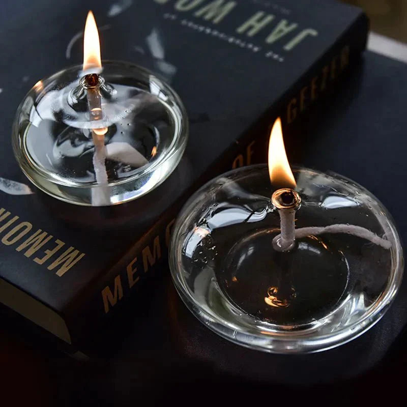 Glass Lantern Oil Light
