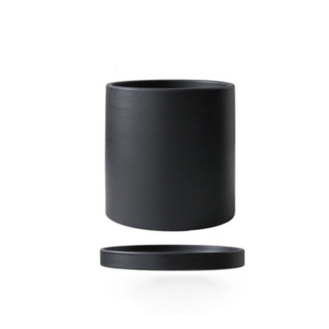 Flower Planter | Matte Texture | Features Drainage Hole and Saucer | Nordic Style Pot