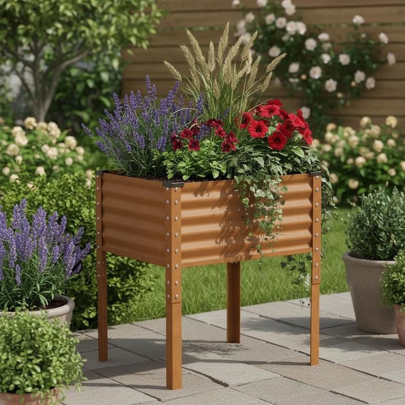 SturdySteel – Weather-Resistant Elevated Planter