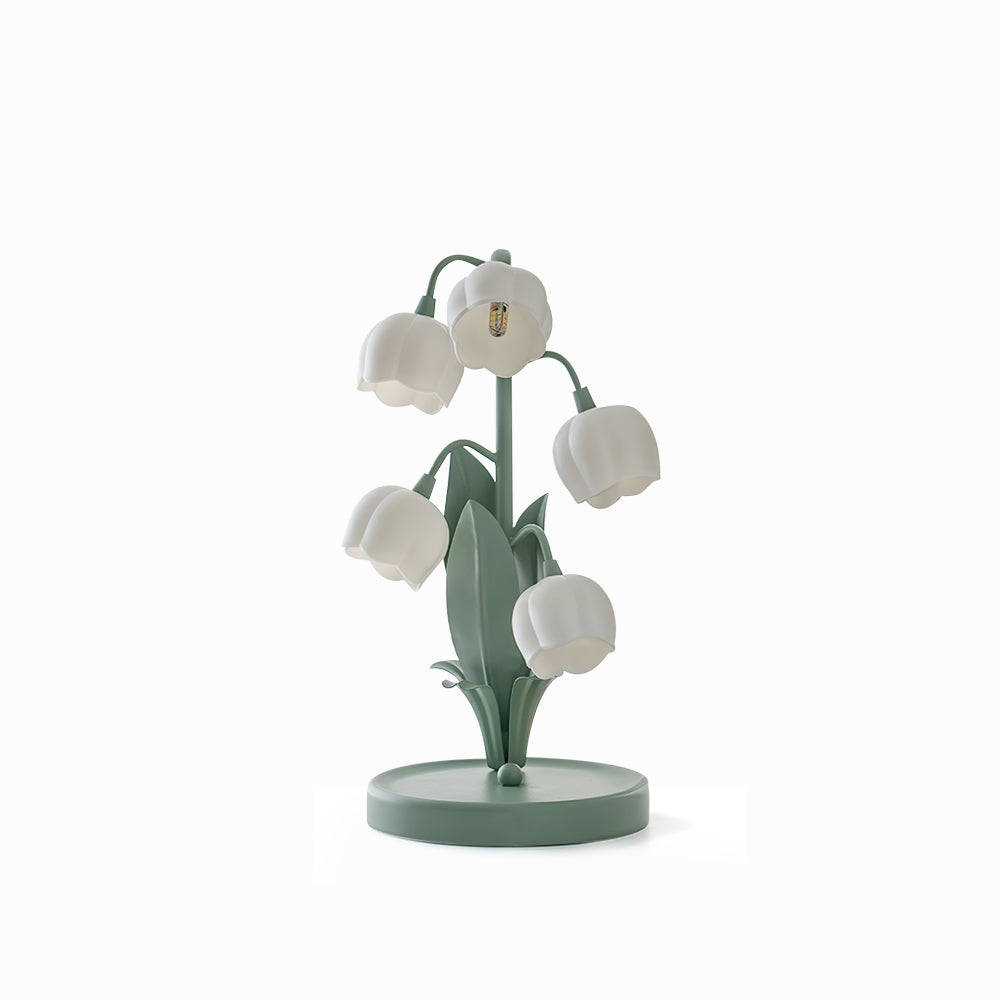 Table lamp featuring a bell orchid