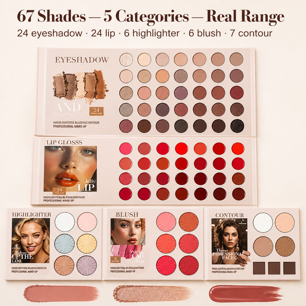 Lumiéra Palette™ — Tote a Complete 67-Color Makeup Studio in a Sleek Book