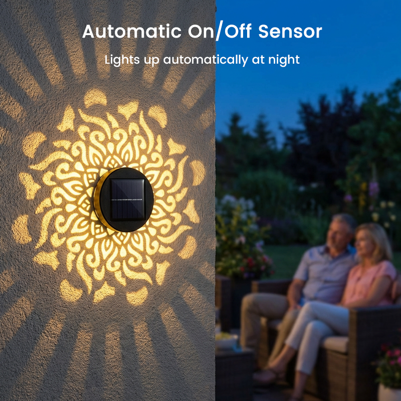 Garden Solar Projector with Automatic Sensor for Mandala Patterns
