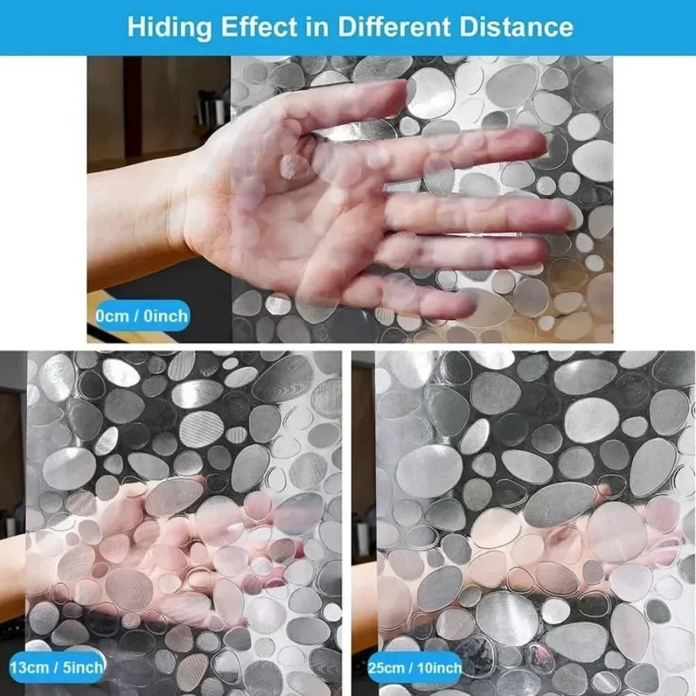 Waterproof Shower Curtain with Pebble Pattern – Clear Design