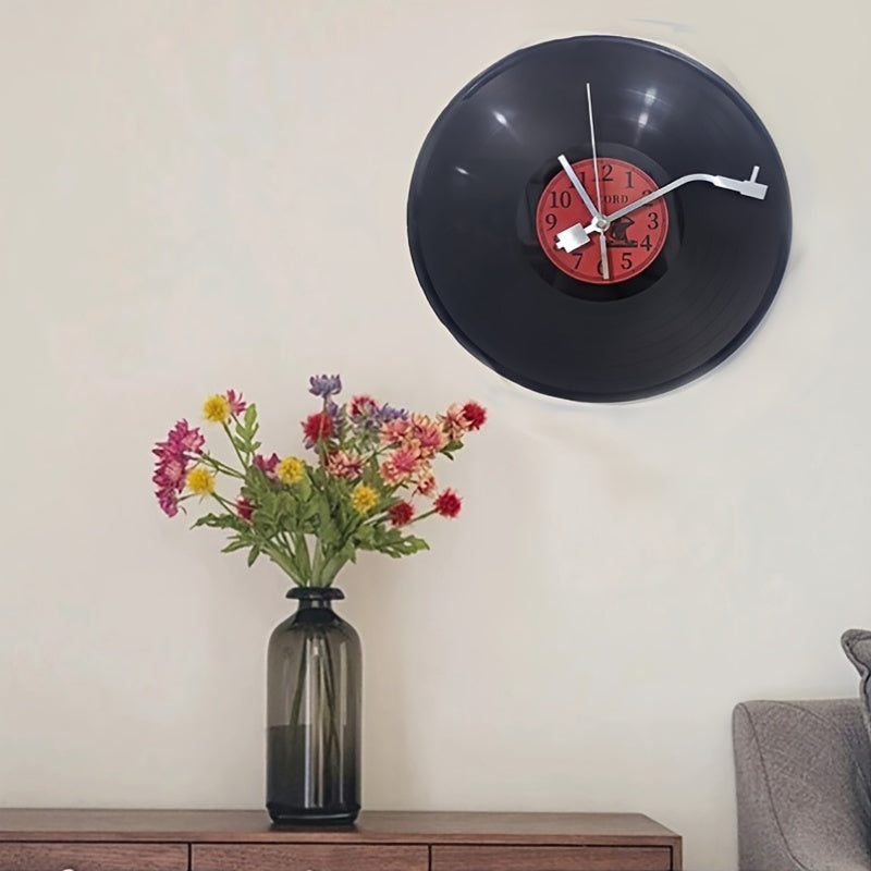 Classic Vinyl Record Wall Clock – Silent and Stylish Timepiece