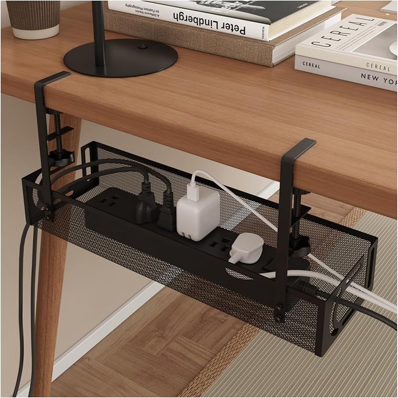 Clutter-Free Desk Cable Management Tray