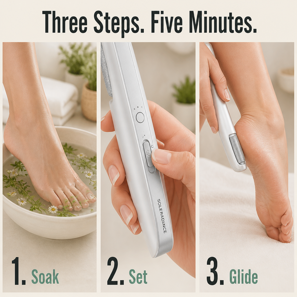 SoleRadiance™ — Smooth Out Rough, Calloused Heels Quickly at Home