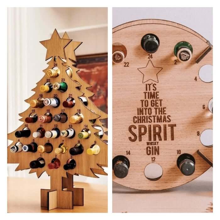 Festive Wooden Advent Calendar for Beer Lovers