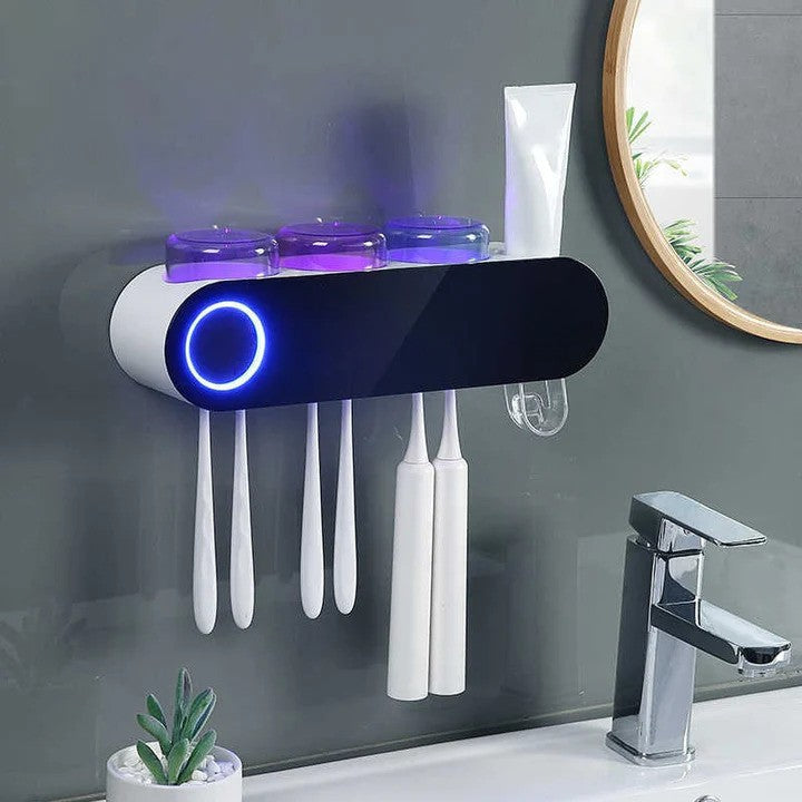 Smart Toothbrush Organizer with UV Sanitization