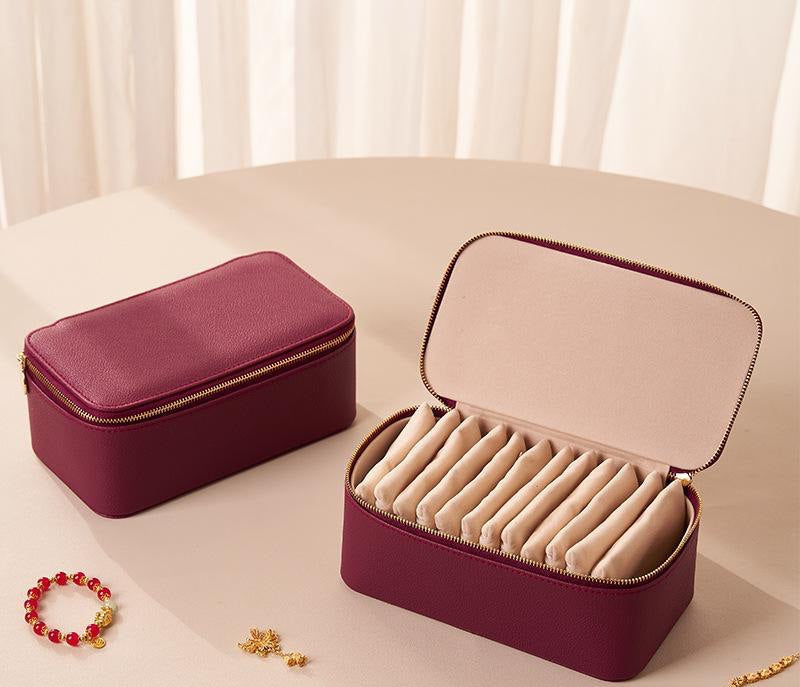 Jewelry Organizer Case | Velvet Pouch Detachable | Window Display | TravelGlam