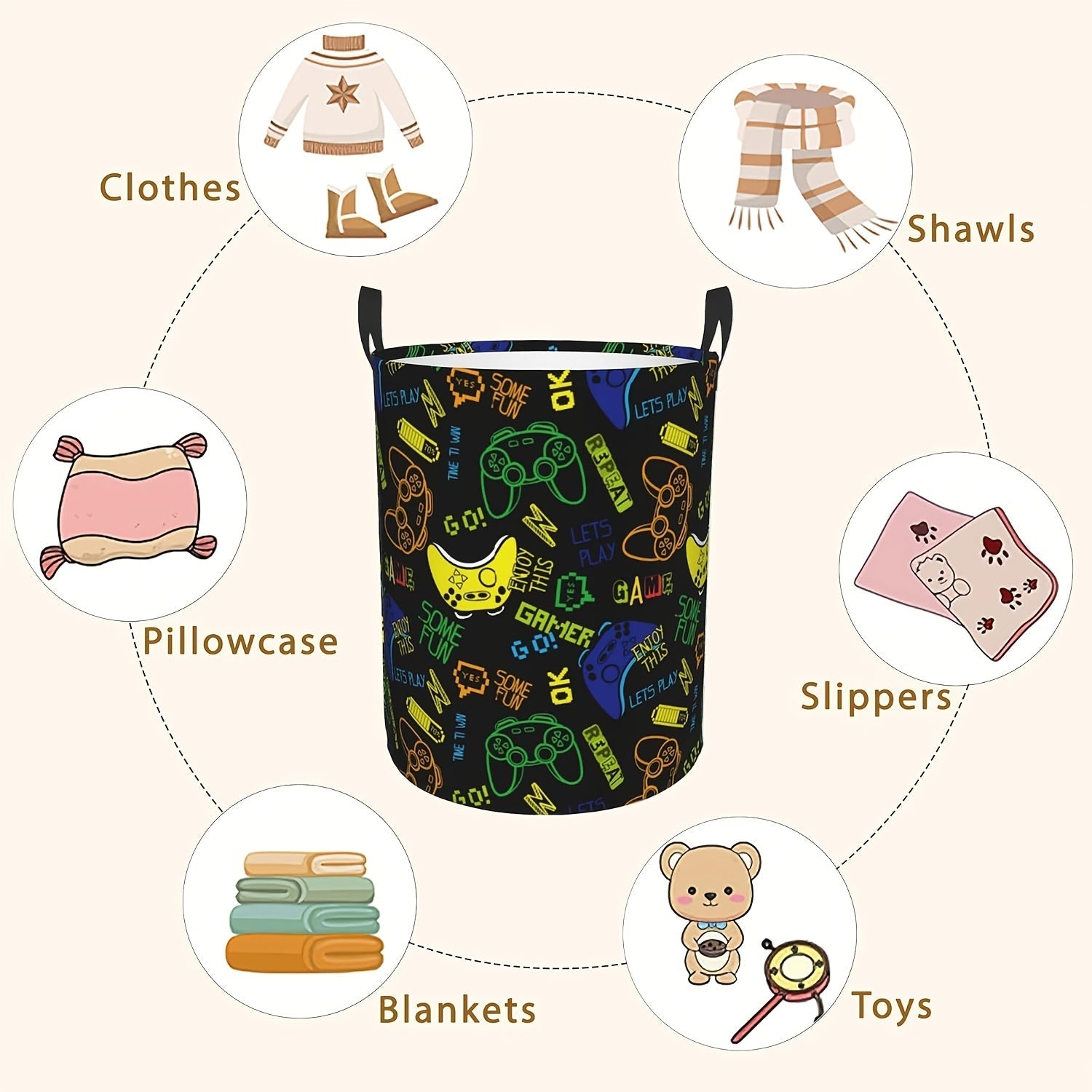 GameNest – Versatile Foldable Laundry Organizer