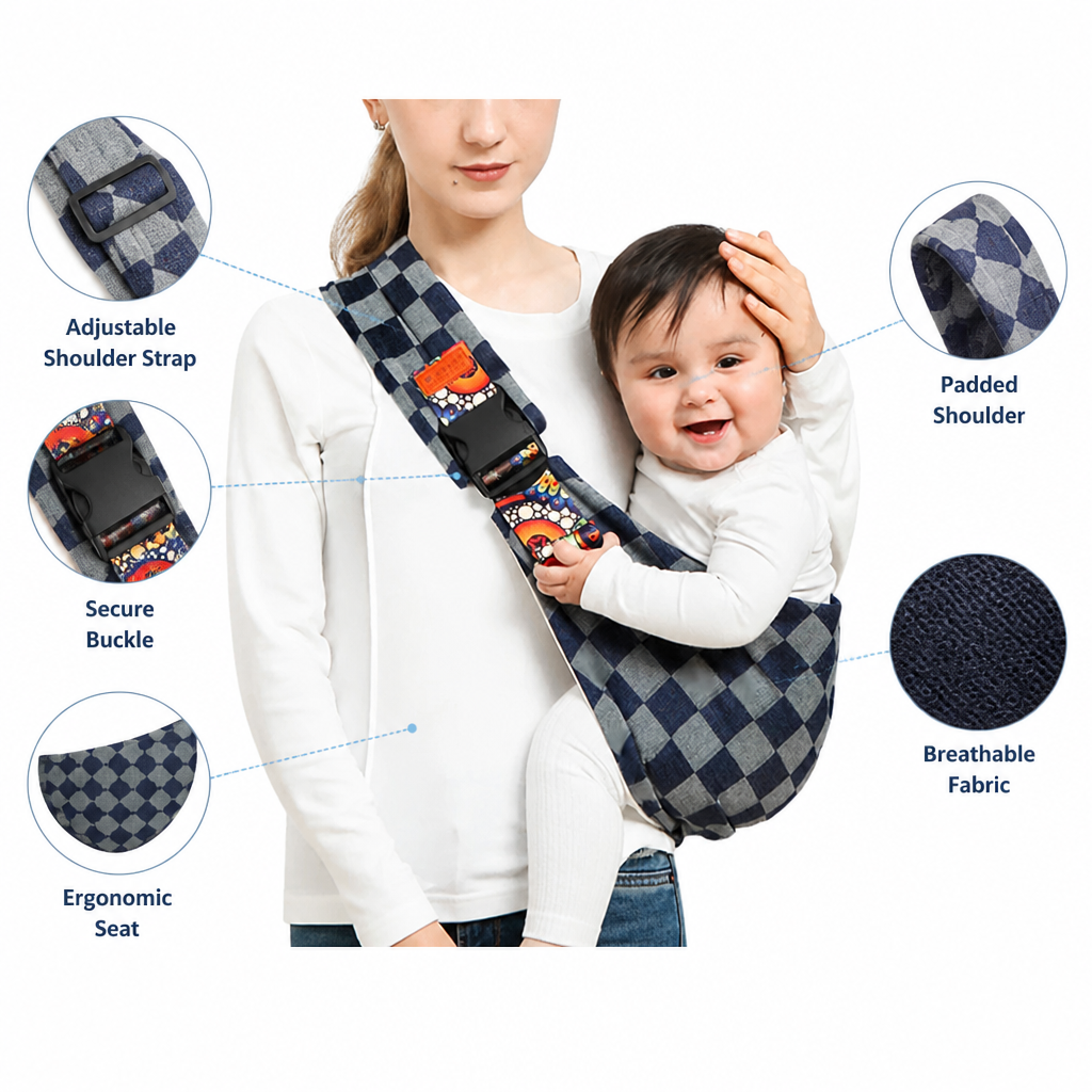 NurturaNest™ BabySling — Move Freely While Keeping Your Baby Safe and Snug Every Step of the Way