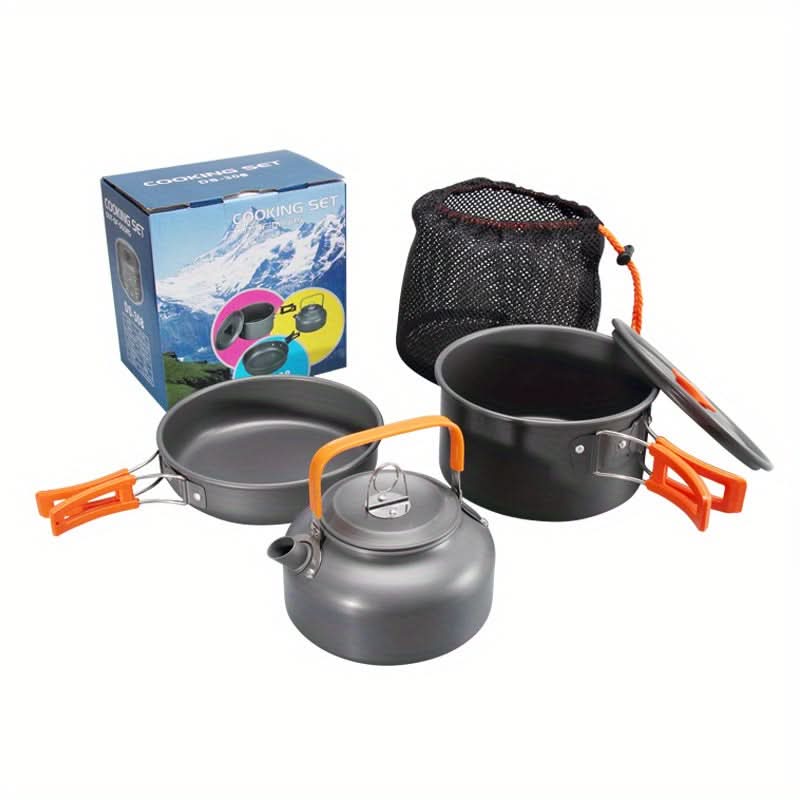 Travel-Friendly Camping Cookware Set for Outdoor Meals