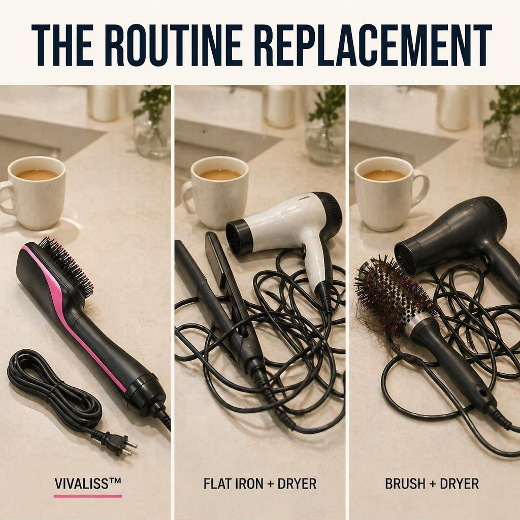 VivaLiss™ — Smooth Damp Hair Fast Without the Three-Tool Tumble