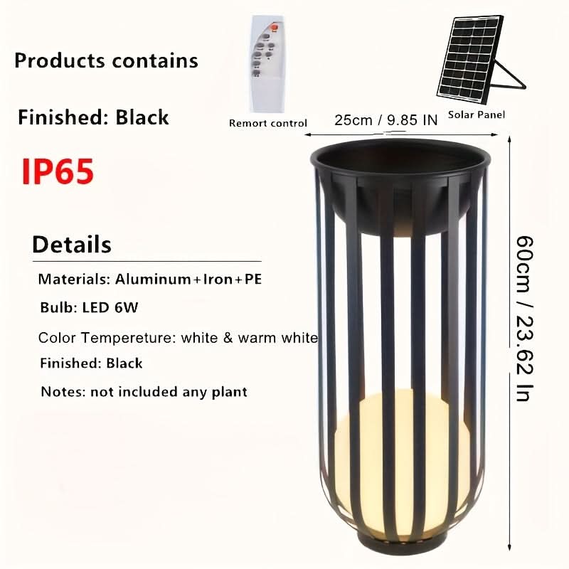 Remote-Controlled Solar Garden Light for Outdoor Use