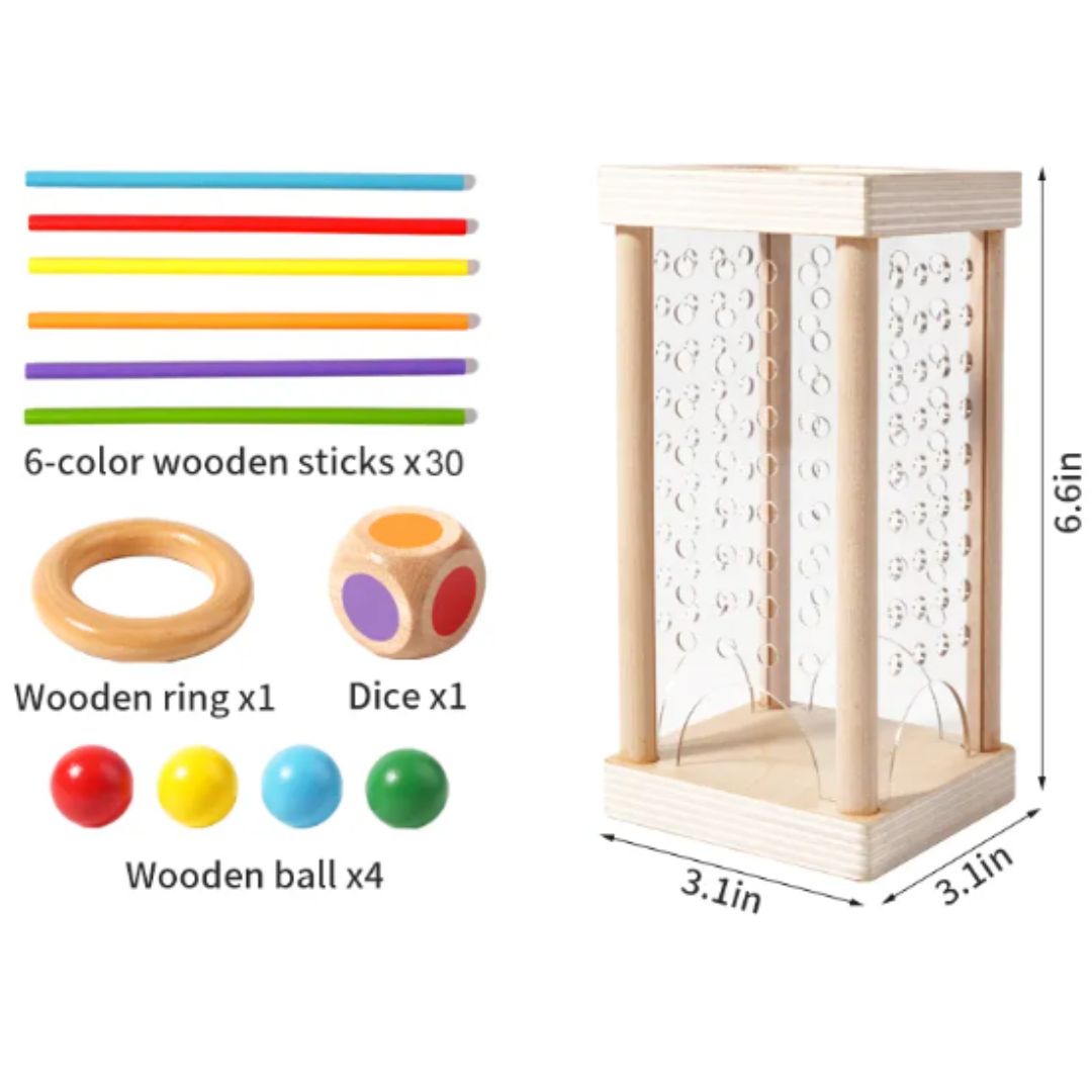 Wooden Stacking Game with 3 Functions – Enhances Skills