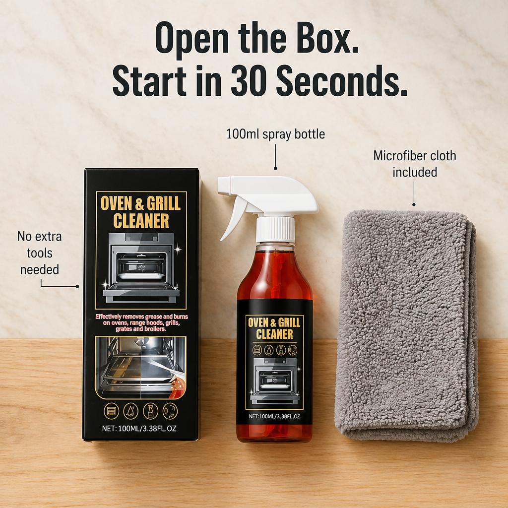 FlareClean™ — Break Down Year-Old Oven Grease in Just 5 Minutes