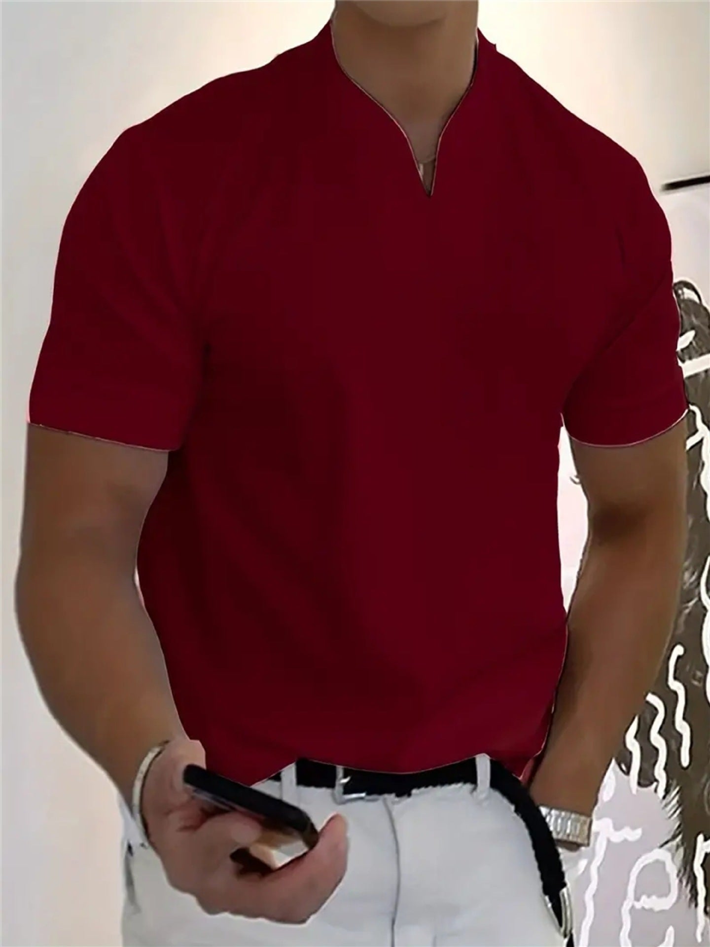 ValorVibe™ Men’s Business Casual V-Neck — Look Razor-Sharp and Feel Unstoppable All Day