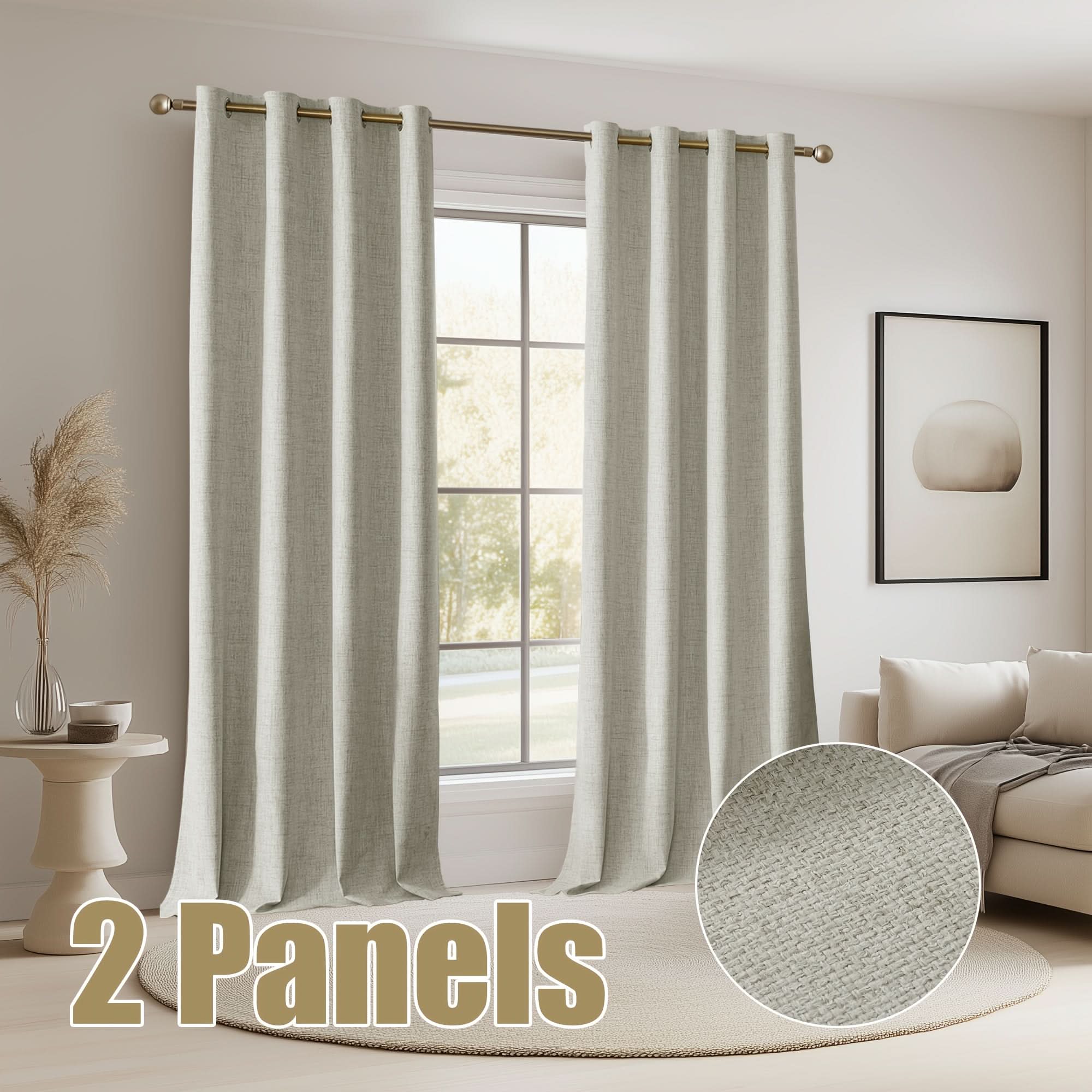Textured Blackout Curtains for Stylish Living Room Decor