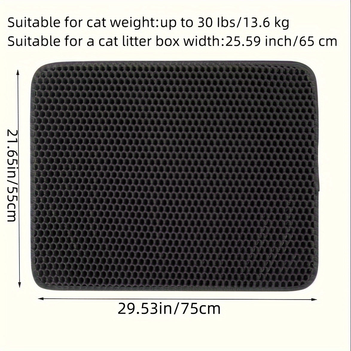 PurrfectClean - Waterproof Honeycomb Cat Litter Mat with Odor Control