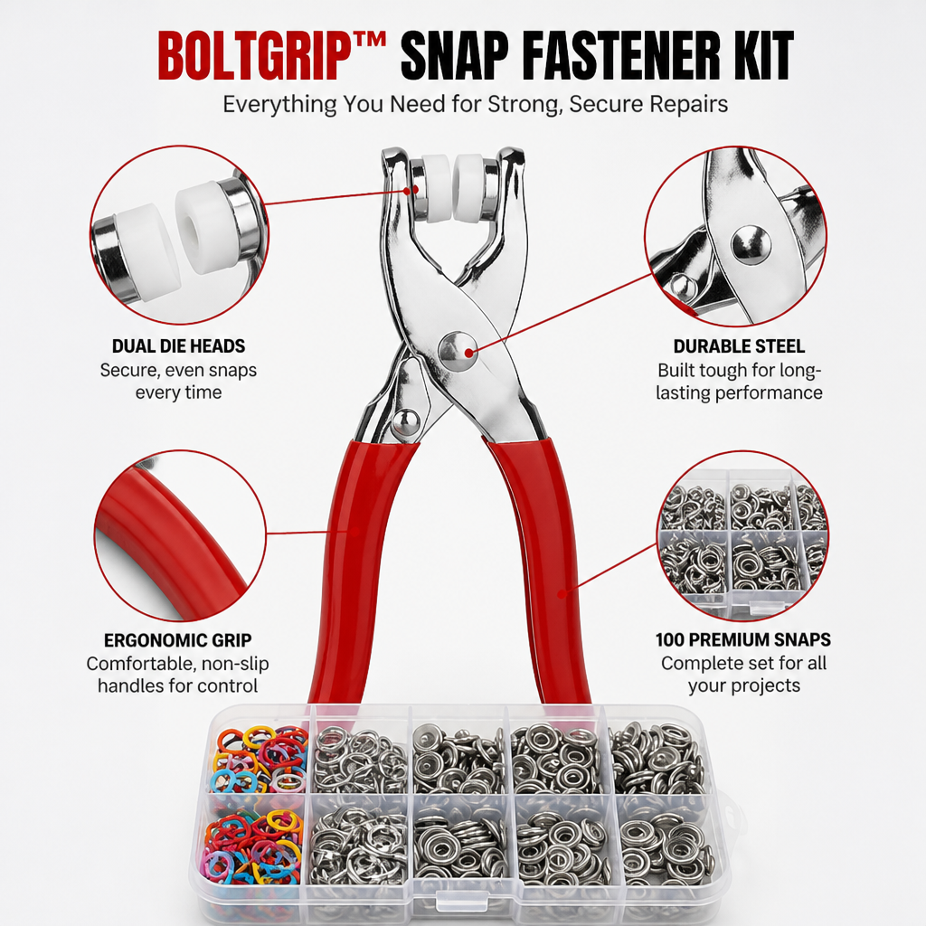 BoltGrip™ — Snap On Strong, Repair Fast, and Never Worry Again