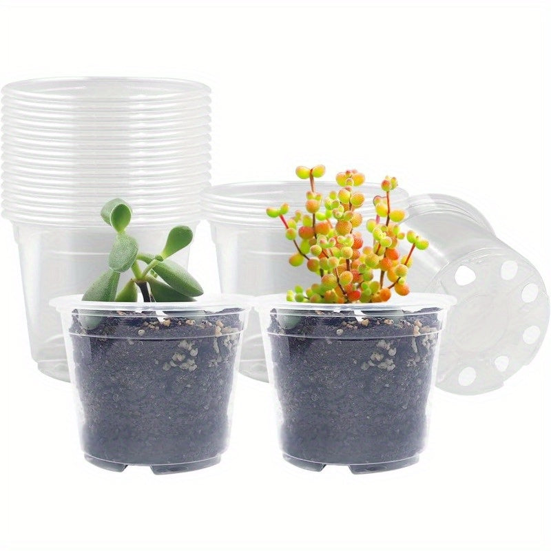 ClearGrow Pack – 20 Count See-Through Nursery Pots for Root Observation